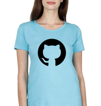 Load image into Gallery viewer, GitHub T-Shirt for Women-Light Blue-Ektarfa.online
