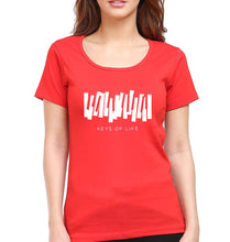Load image into Gallery viewer, Piano T-Shirt for Women-Red-Ektarfa.online
