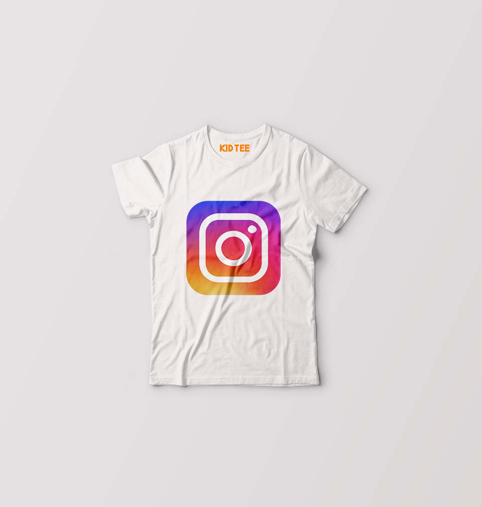 Instagram Kids T-Shirt for Boy/Girl-White-Ektarfa.online