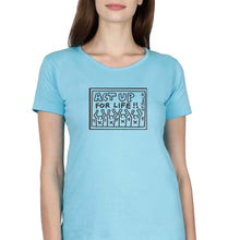 Load image into Gallery viewer, Keith Haring T-Shirt for Women-Light Blue-Ektarfa.online
