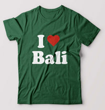 Load image into Gallery viewer, I Love Bali T-Shirt for Men-Bottle Green-Ektarfa.online
