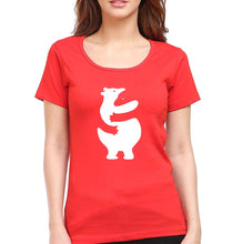 Load image into Gallery viewer, Hippo Dolphin Hug T-Shirt for Women-Red-Ektarfa.online
