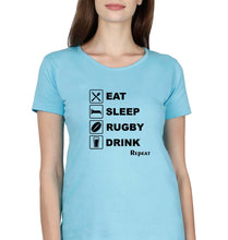 Load image into Gallery viewer, Rugby T-Shirt for Women-Light Blue-Ektarfa.online
