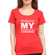 Load image into Gallery viewer, Pardon My French T-Shirt for Women-Red-Ektarfa.online
