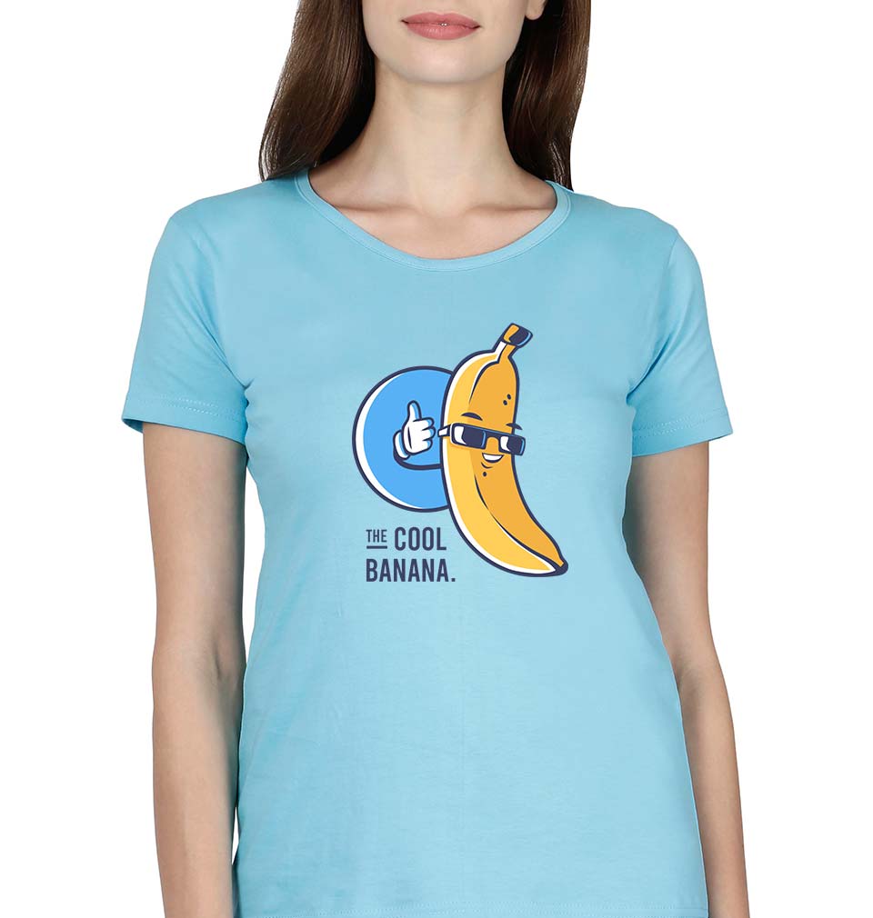 Banana T-Shirt for Women-SkyBlue-Ektarfa.online