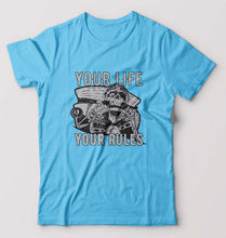 Load image into Gallery viewer, Skull T-Shirt for Men-Light Blue-Ektarfa.online
