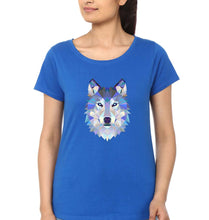 Load image into Gallery viewer, Wolf T-Shirt for Women-Royal Blue-Ektarfa.online
