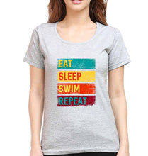 Load image into Gallery viewer, Swimming T-Shirt for Women-Grey Melange-Ektarfa.online
