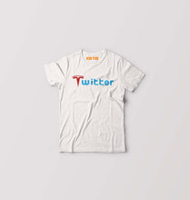 Load image into Gallery viewer, Elon Musk Twitter x Tesla Kids T-Shirt for Boy/Girl-White-Ektarfa.online
