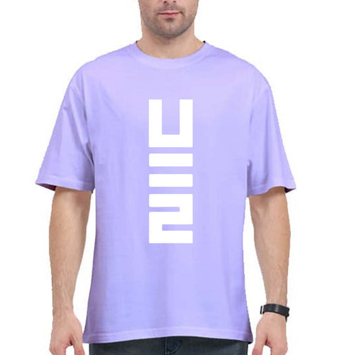 U2 Oversized T-Shirt for Men-Lavender-Ektarfa.online