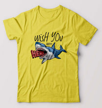 Load image into Gallery viewer, Shark T-Shirt for Men-Yellow-Ektarfa.online
