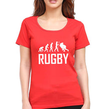 Load image into Gallery viewer, Rugby Evolution T-Shirt for Women-Red-Ektarfa.online
