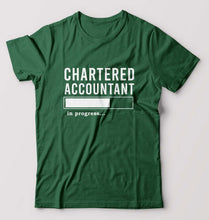 Load image into Gallery viewer, Chartered Accountants(CA) In Progress T-Shirt for Men-Bottle Green-Ektarfa.online
