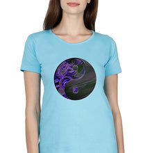 Load image into Gallery viewer, Yin Yang T-Shirt for Women-Light Blue-Ektarfa.online
