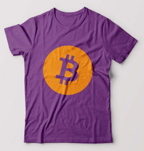Load image into Gallery viewer, Cryptocurrency Bitcoin T-Shirt for Men-Purple-Ektarfa.online
