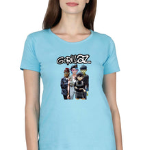 Load image into Gallery viewer, Gorillaz T-Shirt for Women-SkyBlue-Ektarfa.online
