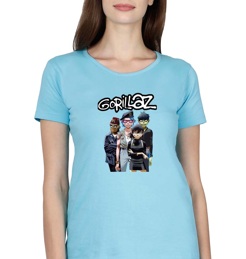 Gorillaz T-Shirt for Women-SkyBlue-Ektarfa.online