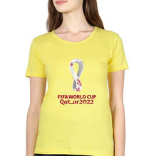 Load image into Gallery viewer, FIFA World Cup Qatar 2022 T-Shirt for Women-Yellow-Ektarfa.online
