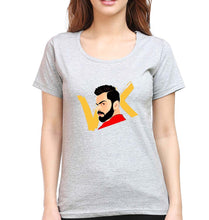 Load image into Gallery viewer, Virat Kohli T-Shirt for Women-Grey Melange-Ektarfa.online

