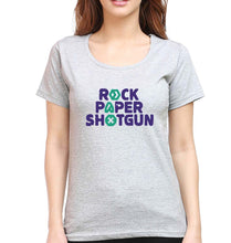 Load image into Gallery viewer, Rock Paper Shotgun T-Shirt for Women-Grey Melange-Ektarfa.online
