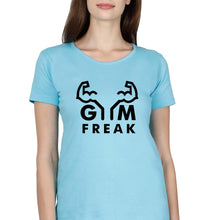 Load image into Gallery viewer, Gym T-Shirt for Women-Light Blue-Ektarfa.online
