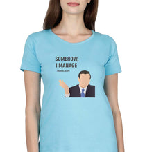 Load image into Gallery viewer, Michael Scott T-Shirt for Women-Light Blue-Ektarfa.online

