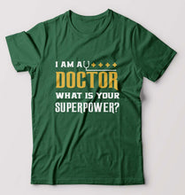 Load image into Gallery viewer, Doctor T-Shirt for Men-Bottle Green-Ektarfa.online
