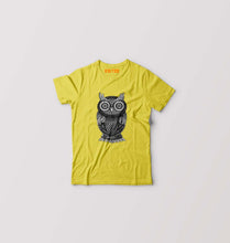 Load image into Gallery viewer, Owl Kids T-Shirt for Boy/Girl-Mustard Yellow-Ektarfa.online
