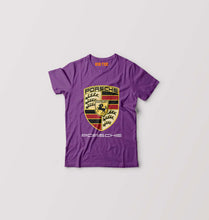 Load image into Gallery viewer, Porsche Logo Kids T-Shirt for Boy/Girl-Purple-Ektarfa.online
