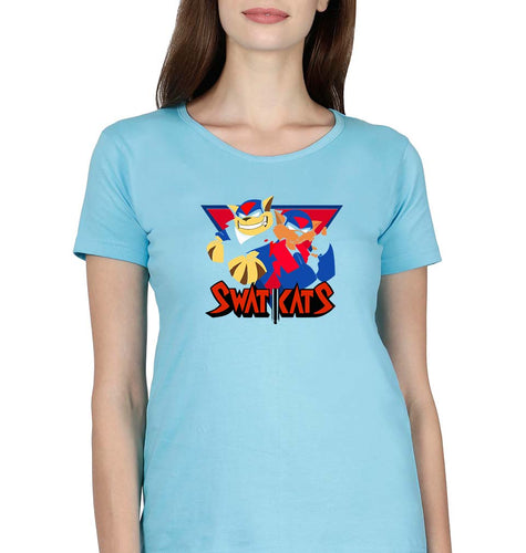 Swat Kats T-Shirt for Women-Light Blue-Ektarfa.online