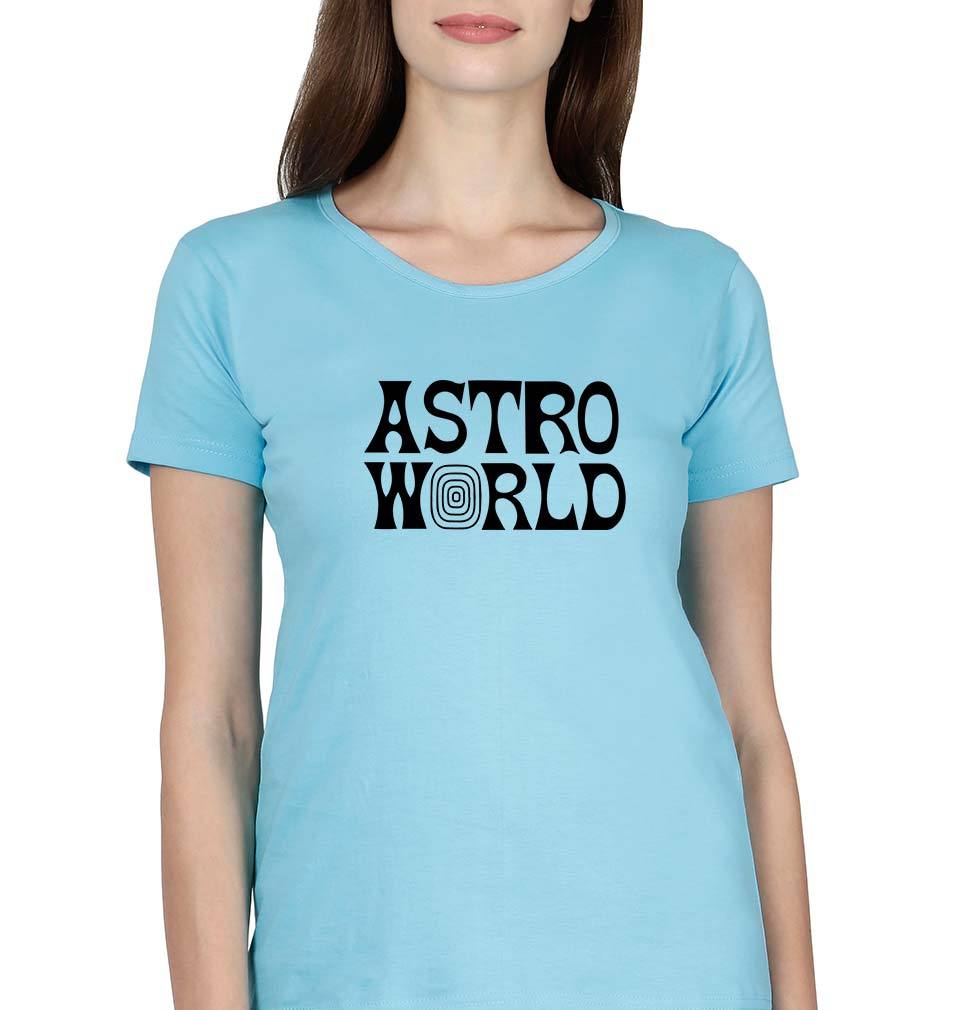 Astroworld Travis Scott T-Shirt for Women-SkyBlue-Ektarfa.online