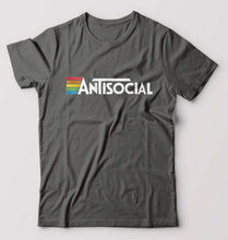 Load image into Gallery viewer, AntiSocial T-Shirt for Men-Charcoal-Ektarfa.online
