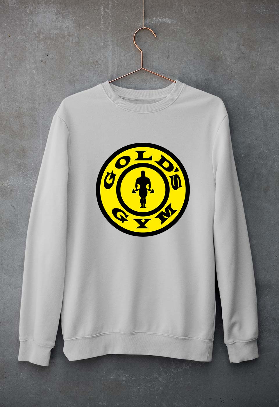 Gold's Gym Unisex Sweatshirt for Men/Women-Grey Melange-Ektarfa.online