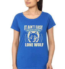 Load image into Gallery viewer, Wolf T-Shirt for Women-Royal Blue-Ektarfa.online

