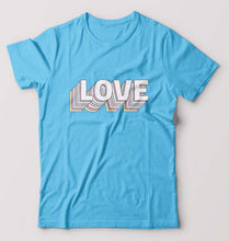 Load image into Gallery viewer, Love T-Shirt for Men-Light Blue-Ektarfa.online
