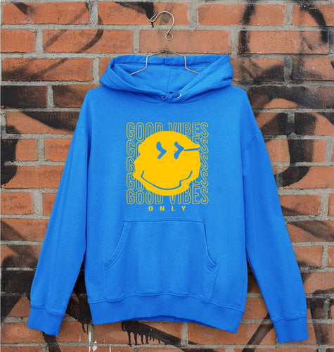 Good Vibes Emoji Unisex Hoodie for Men/Women-Royal Blue-Ektarfa.online