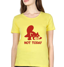 Load image into Gallery viewer, Rocket Raccoon Lazy Not Today T-Shirt for Women-Yellow-Ektarfa.online
