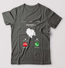 Load image into Gallery viewer, Manali Calling T-Shirt for Men-Charcoal-Ektarfa.online
