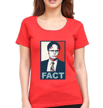 Load image into Gallery viewer, Dwight Schrute Fact T-Shirt for Women-Red-Ektarfa.online
