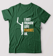 Load image into Gallery viewer, Love Cricket T-Shirt for Men-Dark Green-Ektarfa.online
