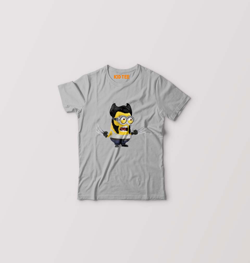 Minion Huge Jackman Kids T-Shirt for Boy/Girl-Grey-Ektarfa.online