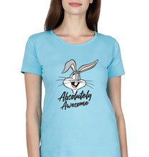 Load image into Gallery viewer, Rabbit Bunny T-Shirt for Women-Light Blue-Ektarfa.online

