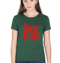 Load image into Gallery viewer, Rugby Dad T-Shirt for Women-Dark Green-Ektarfa.online
