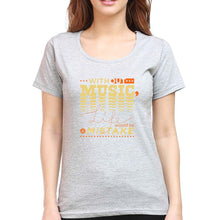 Load image into Gallery viewer, Music T-Shirt for Women-Grey Melange-Ektarfa.online
