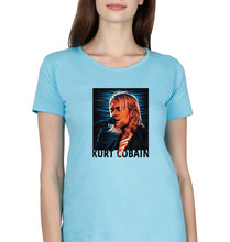 Load image into Gallery viewer, Kurt Cobain T-Shirt for Women-SkyBlue-Ektarfa.online
