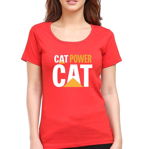 Cat Power T-Shirt for Women-Red-Ektarfa.online