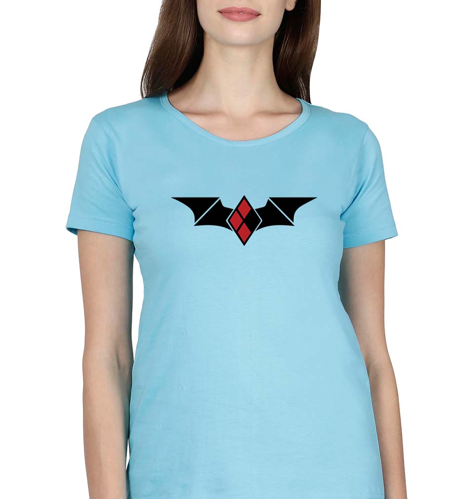 Batman and Harley Quinn T-Shirt for Women-SkyBlue-Ektarfa.online
