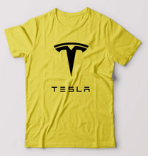 Load image into Gallery viewer, Tesla T-Shirt for Men-Yellow-Ektarfa.online
