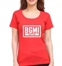 Load image into Gallery viewer, Battlegrounds Mobile India (BGMI) T-Shirt for Women-Red-Ektarfa.online
