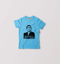 Load image into Gallery viewer, Michael Scott Best Boss Kids T-Shirt for Boy/Girl-Light Blue-Ektarfa.online
